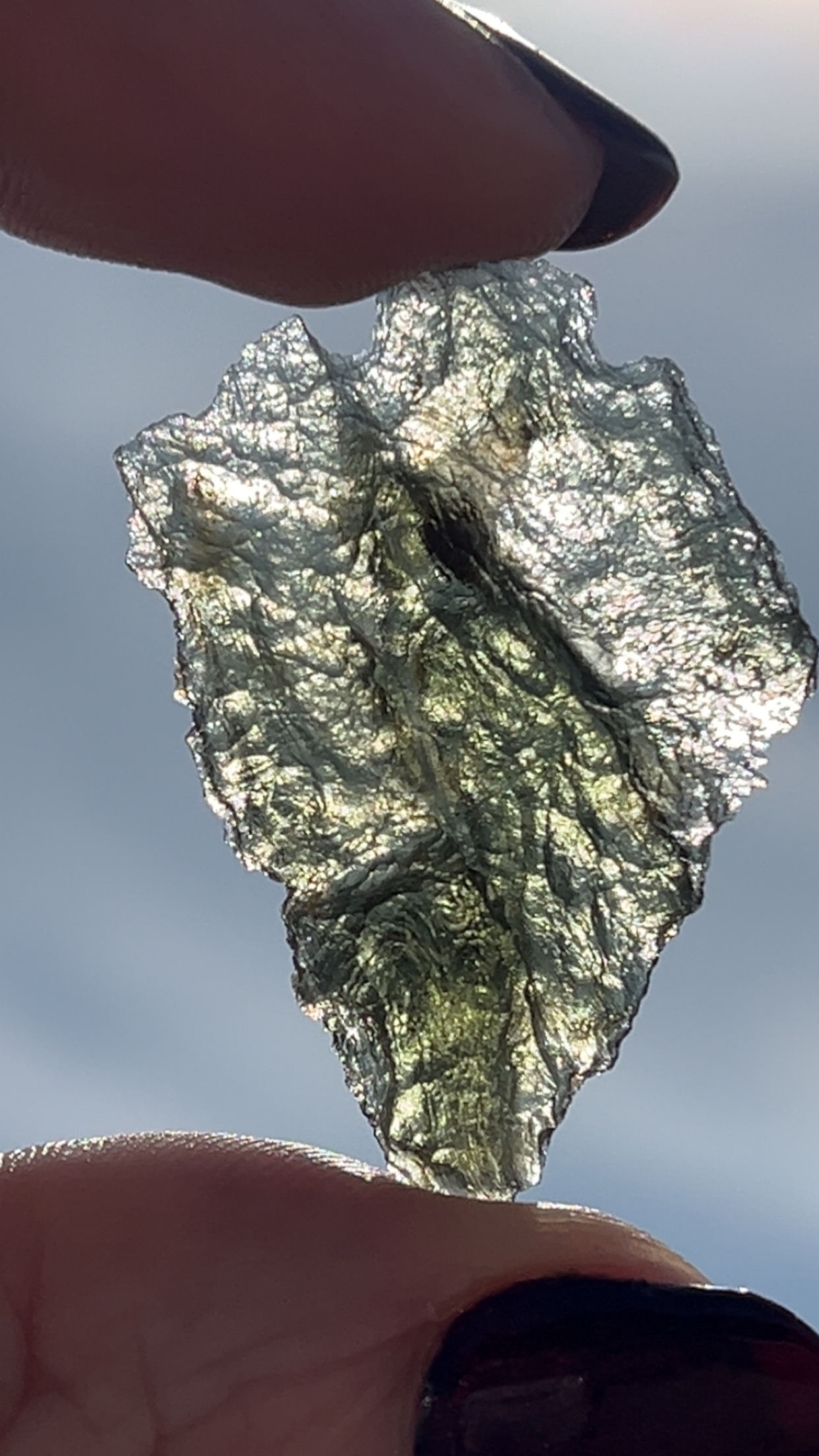 3.04 g Besednice Moldavite Arrowhead
